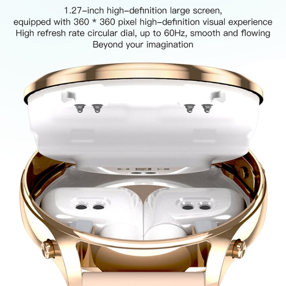 X17 mini 1.27 inch IP67 Water-resistant 2 in 1 Bluetooth Earphone Smart Watch(Black)