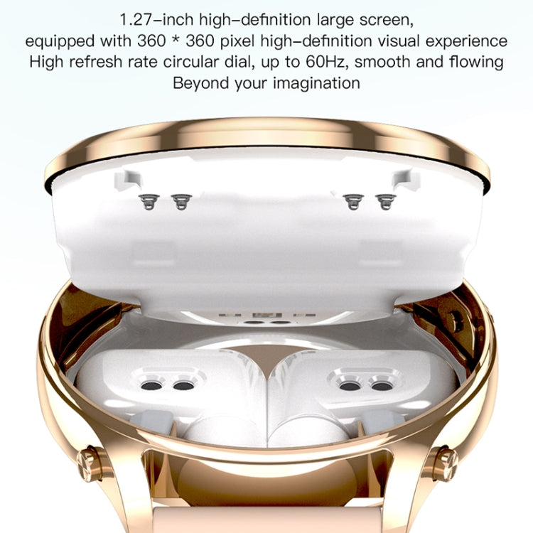 X17 mini 1.27 inch IP67 Water-resistant 2 in 1 Bluetooth Earphone Smart Watch(Black)