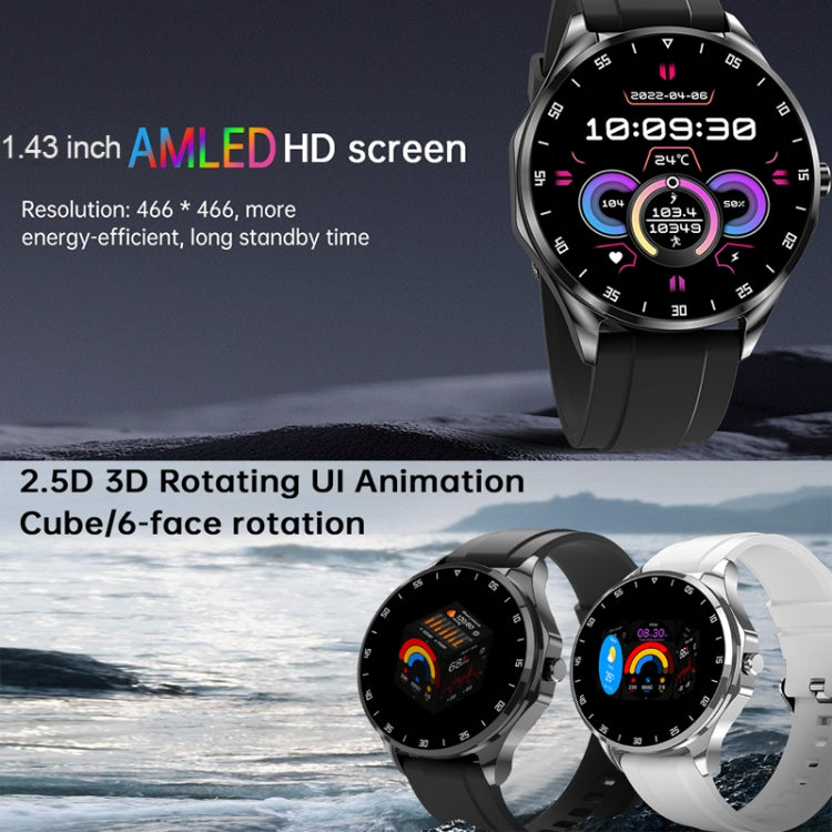 X20 1.43 inch IP67 Water-resistant 2 in 1 Bluetooth Earphone Smart Watch(Black)
