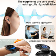 X20 1.43 inch IP67 Water-resistant 2 in 1 Bluetooth Earphone Smart Watch(Black)