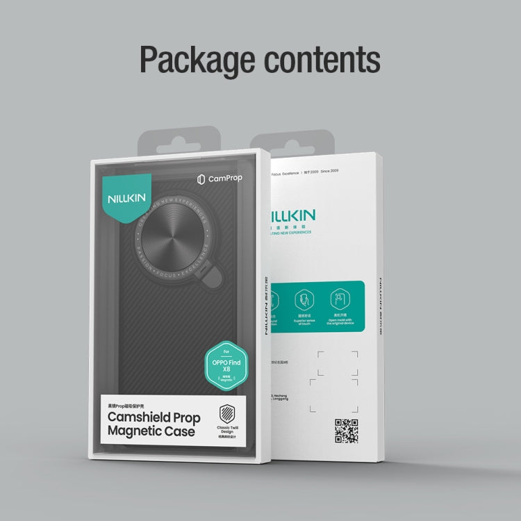 For OPPO Find X8 NILLKIN CamShield Prop MagSafe Magnetic PC Phone Case(Black) - Find X8 Cases by NILLKIN | Online Shopping South Africa | PMC Jewellery | Buy Now Pay Later Mobicred