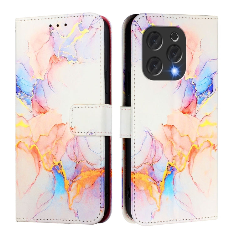 For Doogee N55 Plus PT003 Marble Pattern Flip Leather Phone Case(Galaxy Marble White) - More Brand by PMC TechLife | Online Shopping South Africa | PMC TechLife | Buy Now Pay Later Mobicred