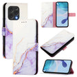 For Doogee N55 Plus PT003 Marble Pattern Flip Leather Phone Case(White Purple) - More Brand by PMC TechLife | Online Shopping South Africa | PMC TechLife | Buy Now Pay Later Mobicred