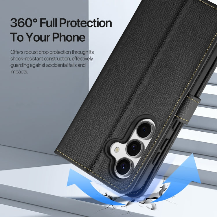 For Samsung Galaxy S25 5G DUX DUCIS Lawa Series 2 in 1 Wallet Zipper Detachable MagSafe Phone Case with Lanyard(Black) - Galaxy S25 5G Cases by DUX DUCIS | Online Shopping South Africa | PMC Jewellery | Buy Now Pay Later Mobicred
