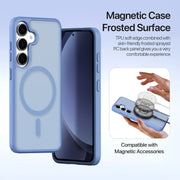For Samsung Galaxy S25 5G DUX DUCIS Lawa Series 2 in 1 Wallet Zipper Detachable MagSafe Phone Case with Lanyard(Light Blue)