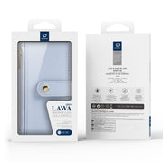 For Samsung Galaxy S25 5G DUX DUCIS Lawa Series 2 in 1 Wallet Zipper Detachable MagSafe Phone Case with Lanyard(Light Blue)