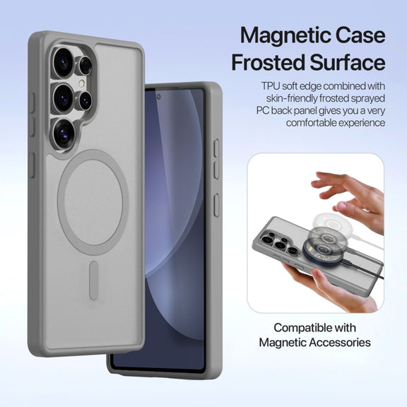 For Samsung Galaxy S25 Ultra 5G DUX DUCIS Lawa Series 2 in 1 Wallet Zipper Detachable MagSafe Phone Case with Lanyard(Grey)