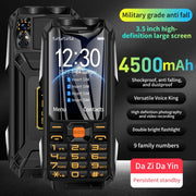 Q9-1 4G Elder Keypad Rugged Phone, 3.5 inch, 4500mAh, 21 Keys, SOS, FM, Network: 4G, Dual SIM(Black)
