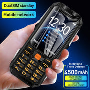 Q9-1 4G Elder Keypad Rugged Phone, 3.5 inch, 4500mAh, 21 Keys, SOS, FM, Network: 4G, Dual SIM(Black)