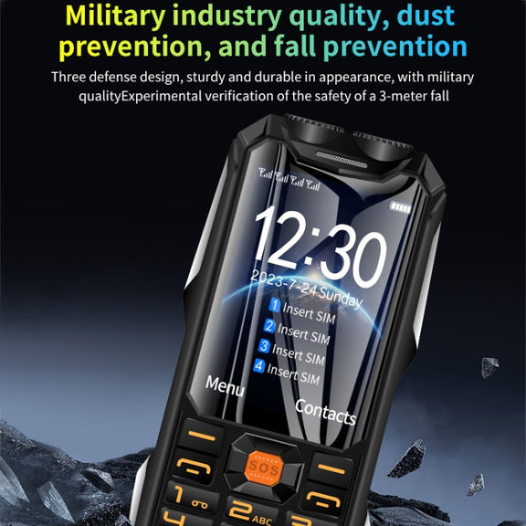 Q9-1 4G Elder Keypad Rugged Phone, 3.5 inch, 4500mAh, 21 Keys, SOS, FM, Network: 4G, Dual SIM(Green)