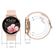 CY19 1.32 inch AMOLED Screen Silicone Strap Smart Watch, Blood Oxygen/Blood Pressure/Heart Rate(Pink)