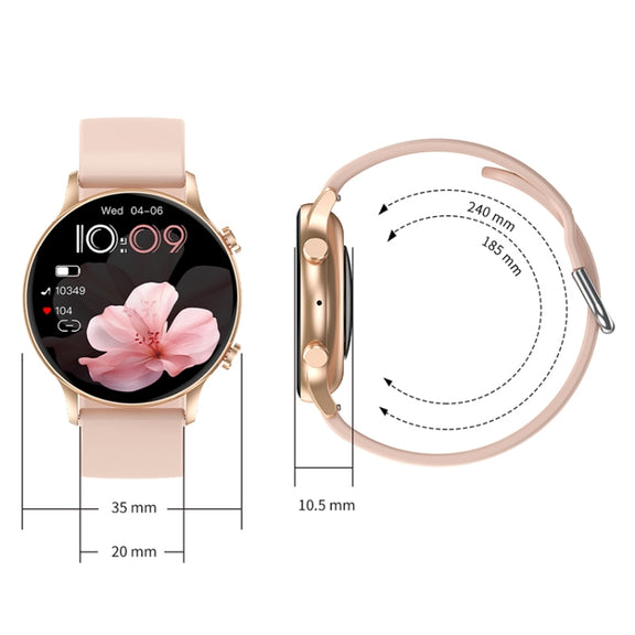 CY19 1.32 inch AMOLED Screen Silicone Strap Smart Watch, Blood Oxygen/Blood Pressure/Heart Rate(Starlight)