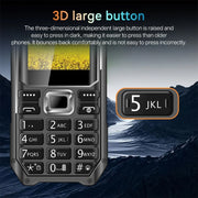 Q6000 Elder Keypad Phone, 2.4 inch, 6800mAh, Dual Flashlights, 21 Keys, SOS, FM, Dual SIM, GSM, Plug:US Plug(Black)