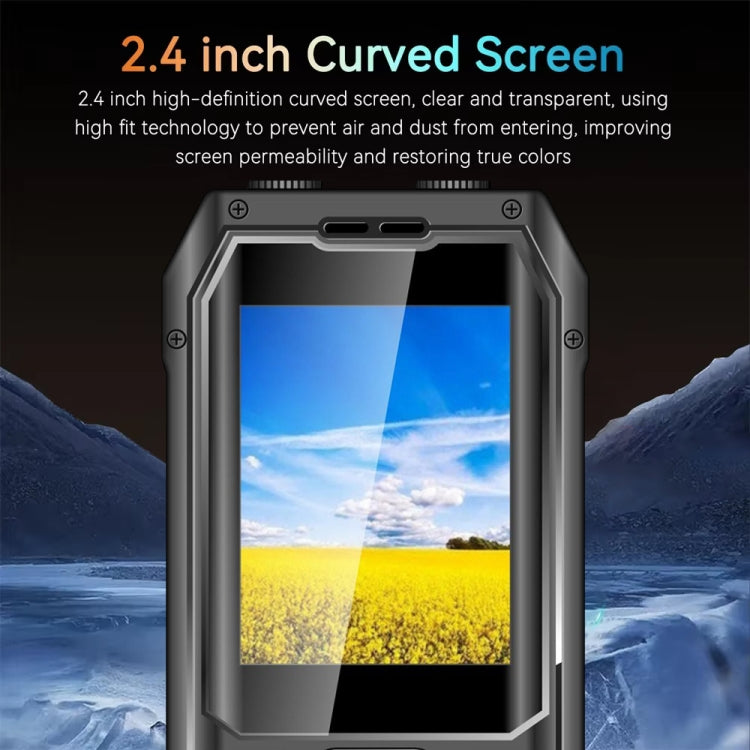 Q6000 Elder Keypad Phone, 2.4 inch, 6800mAh, Dual Flashlights, 21 Keys, SOS, FM, Dual SIM, GSM, Plug:US Plug(Black)