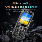 Q6000 Elder Keypad Phone, 2.4 inch, 6800mAh, Dual Flashlights, 21 Keys, SOS, FM, Dual SIM, GSM, Plug:US Plug(Black)