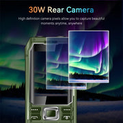 Q6000 Elder Keypad Phone, 2.4 inch, 6800mAh, Dual Flashlights, 21 Keys, SOS, FM, Dual SIM, GSM, Plug:US Plug(Green)