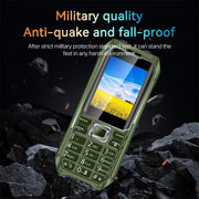 Q6000 Elder Keypad Phone, 2.4 inch, 6800mAh, Dual Flashlights, 21 Keys, SOS, FM, Dual SIM, GSM, Plug:US Plug(Green)