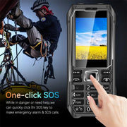 Q6000 Elder Keypad Phone, 2.4 inch, 6800mAh, Dual Flashlights, 21 Keys, SOS, FM, Dual SIM, GSM, Plug:UK Plug(Black)