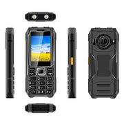 Q6000 Elder Keypad Phone, 2.4 inch, 6800mAh, Dual Flashlights, 21 Keys, SOS, FM, Dual SIM, GSM, Plug:UK Plug(Black)