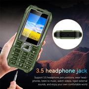 Q6000 Elder Keypad Phone, 2.4 inch, 6800mAh, Dual Flashlights, 21 Keys, SOS, FM, Dual SIM, GSM, Plug:UK Plug(Green)