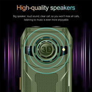 Q6000 Elder Keypad Phone, 2.4 inch, 6800mAh, Dual Flashlights, 21 Keys, SOS, FM, Dual SIM, GSM, Plug:UK Plug(Green)