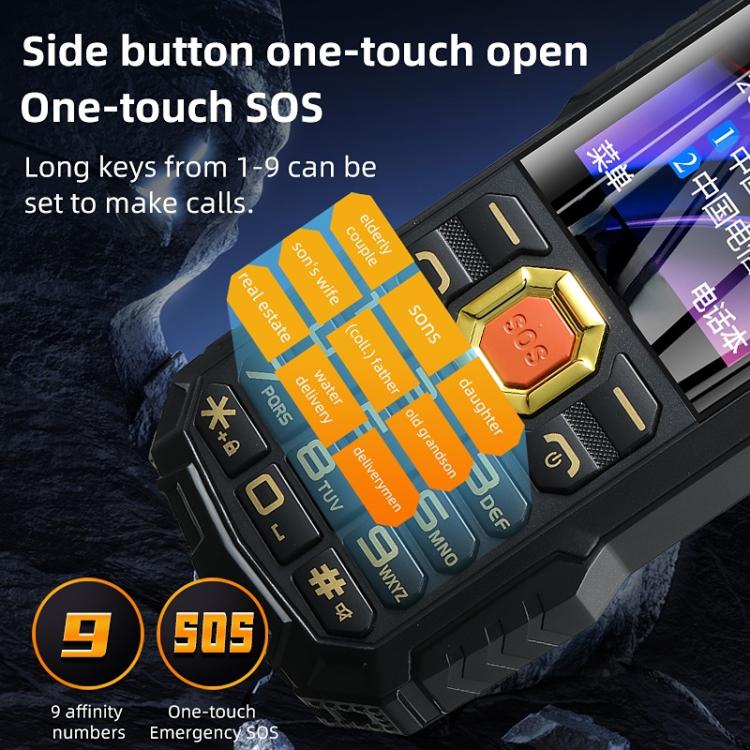 Q7+ 4G Elder Keypad Rugged Phone, 1.77 inch, 16800mAh, 21 Keys,  SOS, FM, Network: 4G, Dual SIM(Black) - free shipping - PMC Jewellery - Order now!