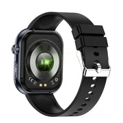 ET587 1.95 inch AMOLED Screen Smart Watch, ECG Electrocardiogram/Blood Sugar Monitoring(Black)