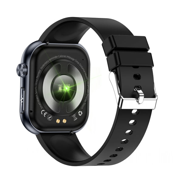 ET587 1.95 inch AMOLED Screen Smart Watch, ECG Electrocardiogram/Blood Sugar Monitoring(Black)