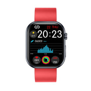 ET587 1.95 inch AMOLED Screen Smart Watch, ECG Electrocardiogram/Blood Sugar Monitoring(Red)