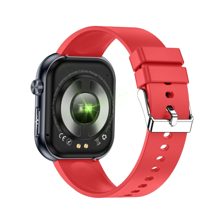 ET587 1.95 inch AMOLED Screen Smart Watch, ECG Electrocardiogram/Blood Sugar Monitoring(Red) - Smart Watches by PMC TechLife | Online Shopping South Africa | PMC TechLife | Buy Now Pay Later Mobicred