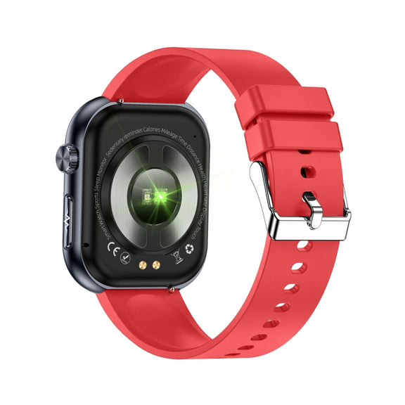 ET587 1.95 inch AMOLED Screen Smart Watch, ECG Electrocardiogram/Blood Sugar Monitoring(Red)