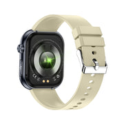 ET587 1.95 inch AMOLED Screen Smart Watch, ECG Electrocardiogram/Blood Sugar Monitoring(Yellow)