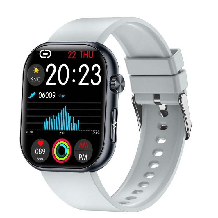 ET587 1.95 inch AMOLED Screen Smart Watch, ECG Electrocardiogram/Blood Sugar Monitoring(Grey) - Smart Watches by PMC TechLife | Online Shopping South Africa | PMC TechLife | Buy Now Pay Later Mobicred