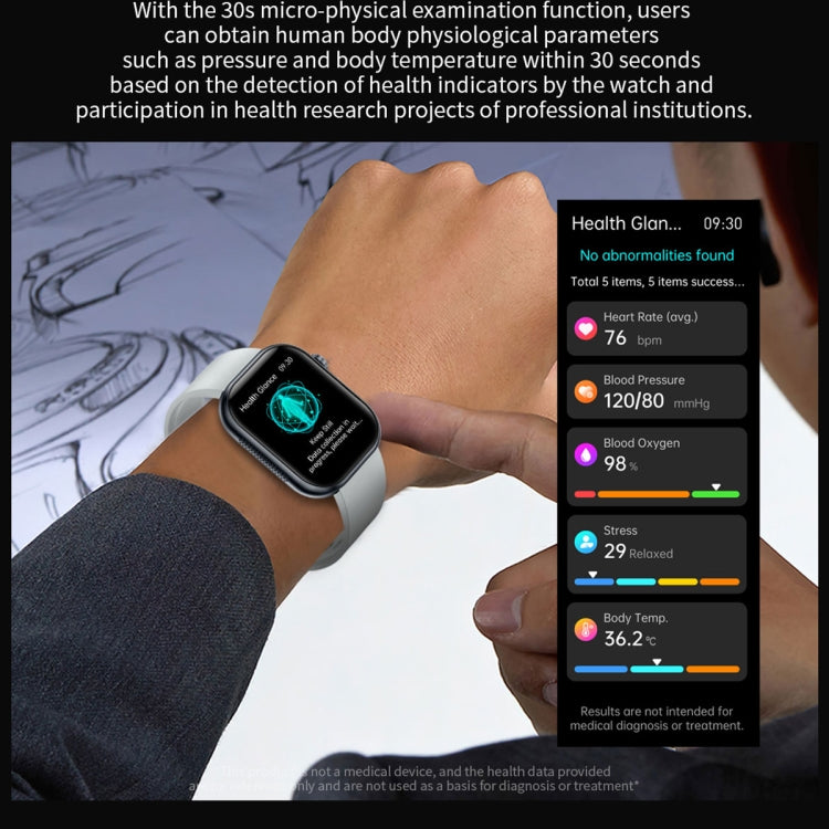 ET587 1.95 inch AMOLED Screen Smart Watch, ECG Electrocardiogram/Blood Sugar Monitoring(Grey) - Smart Watches by PMC TechLife | Online Shopping South Africa | PMC TechLife | Buy Now Pay Later Mobicred
