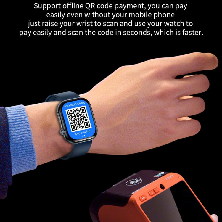 ET587 1.95 inch AMOLED Screen Smart Watch, ECG Electrocardiogram/Blood Sugar Monitoring(Grey) - Smart Watches by PMC TechLife | Online Shopping South Africa | PMC TechLife | Buy Now Pay Later Mobicred