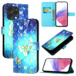 For Doogee N55 Plus 3D Painting Horizontal Flip Leather Phone Case(Golden Butterfly) - More Brand by PMC TechLife | Online Shopping South Africa | PMC TechLife | Buy Now Pay Later Mobicred