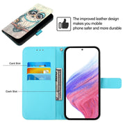 For Doogee N55 Plus 3D Painting Horizontal Flip Leather Phone Case(Grey Owl)