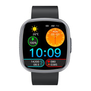 ET593 1.75 inch IPS Square Screen Smart Watch, ECG Electrocardiogram / Blood Sugar Monitoring(Black)