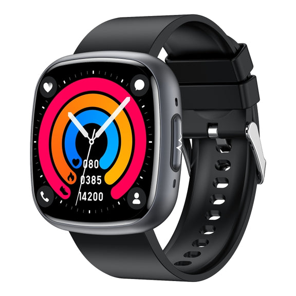 ET593 1.75 inch IPS Square Screen Smart Watch, ECG Electrocardiogram / Blood Sugar Monitoring(Black)