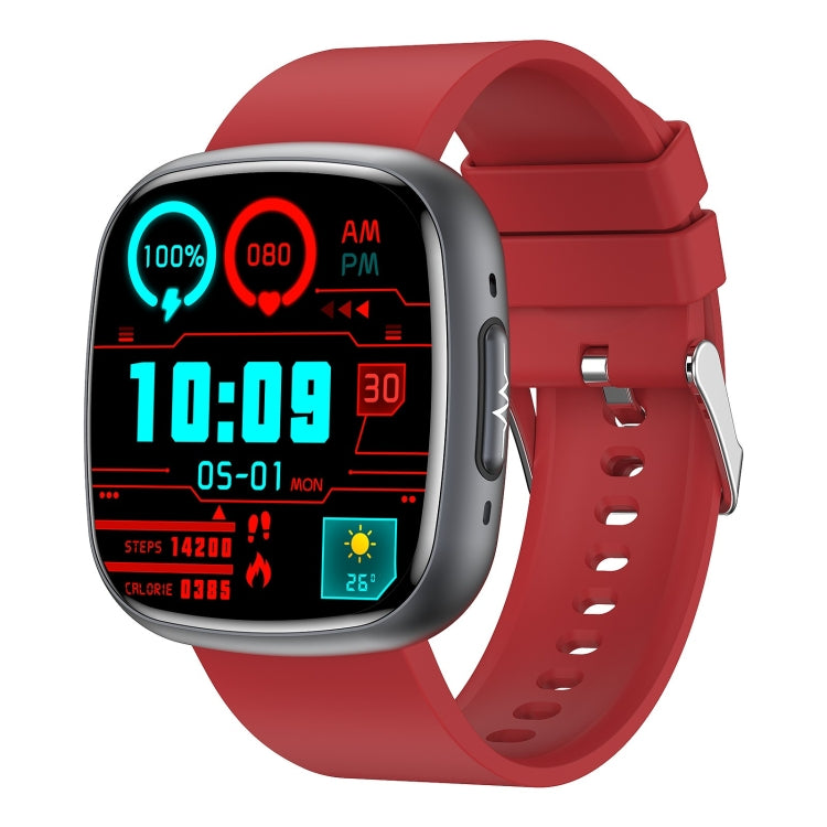 ET593 1.75 inch IPS Square Screen Smart Watch, ECG Electrocardiogram / Blood Sugar Monitoring(Red) - Smart Watches by PMC TechLife | Online Shopping South Africa | PMC TechLife | Buy Now Pay Later Mobicred