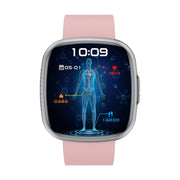 ET593 1.75 inch IPS Square Screen Smart Watch, ECG Electrocardiogram / Blood Sugar Monitoring(Pink)