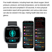 ET593 1.75 inch IPS Square Screen Smart Watch, ECG Electrocardiogram / Blood Sugar Monitoring(Blue)