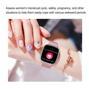 ET593 1.75 inch IPS Square Screen Smart Watch, ECG Electrocardiogram / Blood Sugar Monitoring(Red)