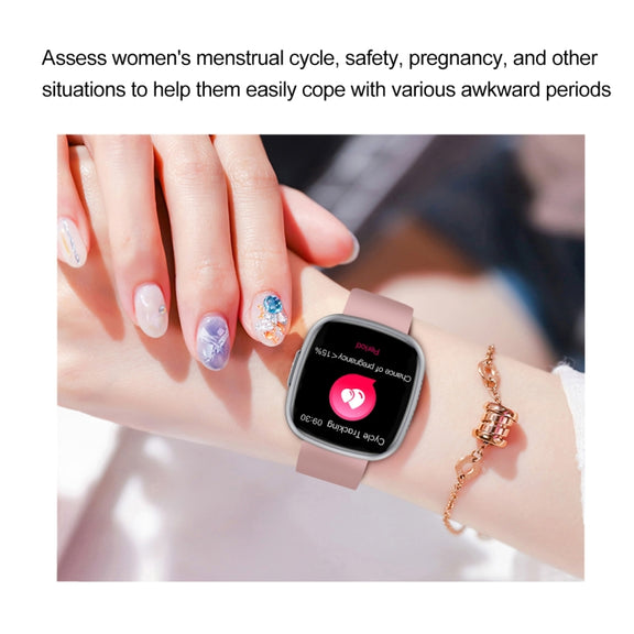 ET593 1.75 inch IPS Square Screen Smart Watch, ECG Electrocardiogram / Blood Sugar Monitoring(Blue)