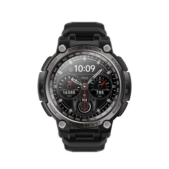 LC17 1.53 inch TFT Round Screen Sports Smart Watch, Heart Rate / Blood Oxygen / Blood Pressure(Black)