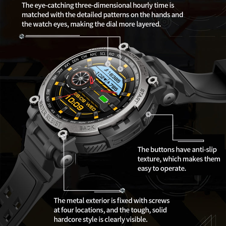LC17 1.53 inch TFT Round Screen Sports Smart Watch, Heart Rate / Blood Oxygen / Blood Pressure(Blue)