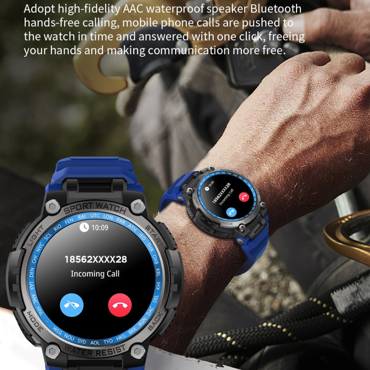 LC17 1.53 inch TFT Round Screen Sports Smart Watch, Heart Rate / Blood Oxygen / Blood Pressure(Blue)