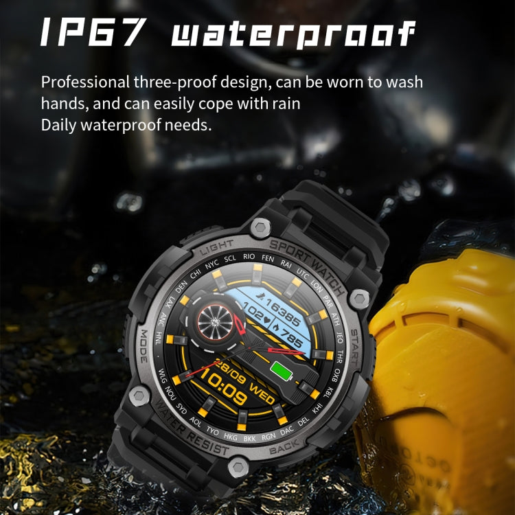 LC17 1.53 inch TFT Round Screen Sports Smart Watch, Heart Rate / Blood Oxygen / Blood Pressure(Black)