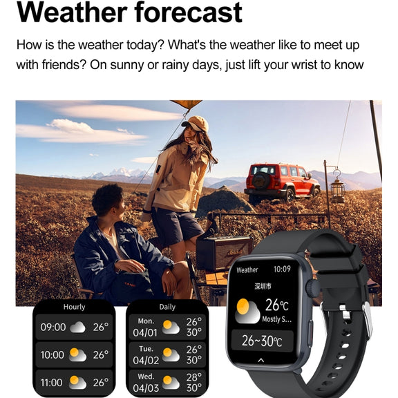 T92 1.81 inch IPS Square Screen Smart Watch, Heart Rate / Blood Oxygen / Blood Pressure(Blue)