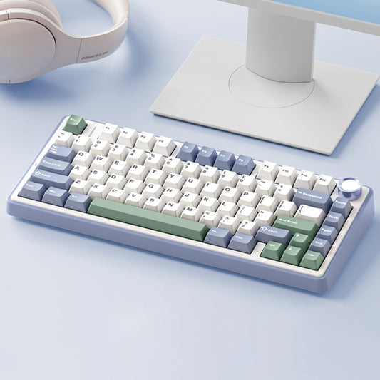 AULA F75 80 Keys Wired/2.4G/Bluetooth Three Model Customized RGB Mechanical Keyboard(Snow Spruce Green) - free shipping - PMC Jewellery - Order now!